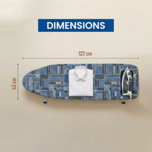 HANBAAZ wall mounted ironing board dimensions 122 cm by 43 cm